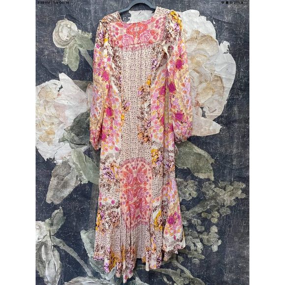 Free People Women's Marais Printed Midi Dress  Size Small - Picture 6 of 7